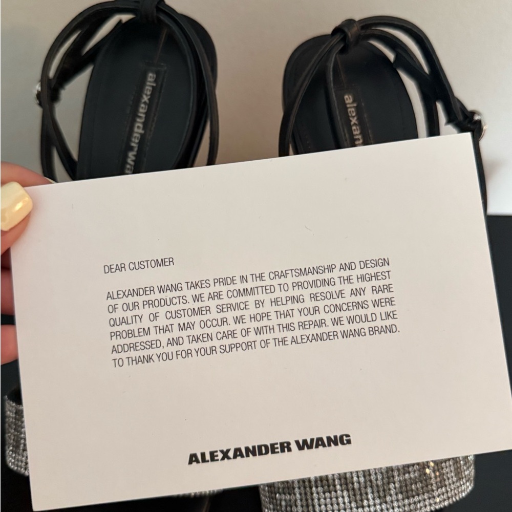 Alexander Wang Jane Crystal Logo Heels - Picture 9 of 10